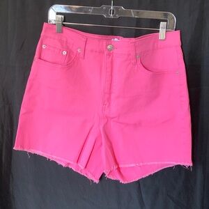 Crown & Ivy Vibrant Pink Jean Shorts
